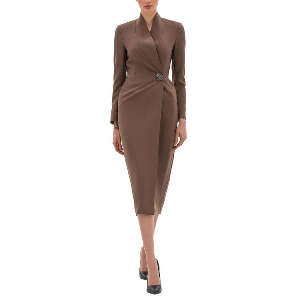 Bgl Womens Midi Dress, Brown